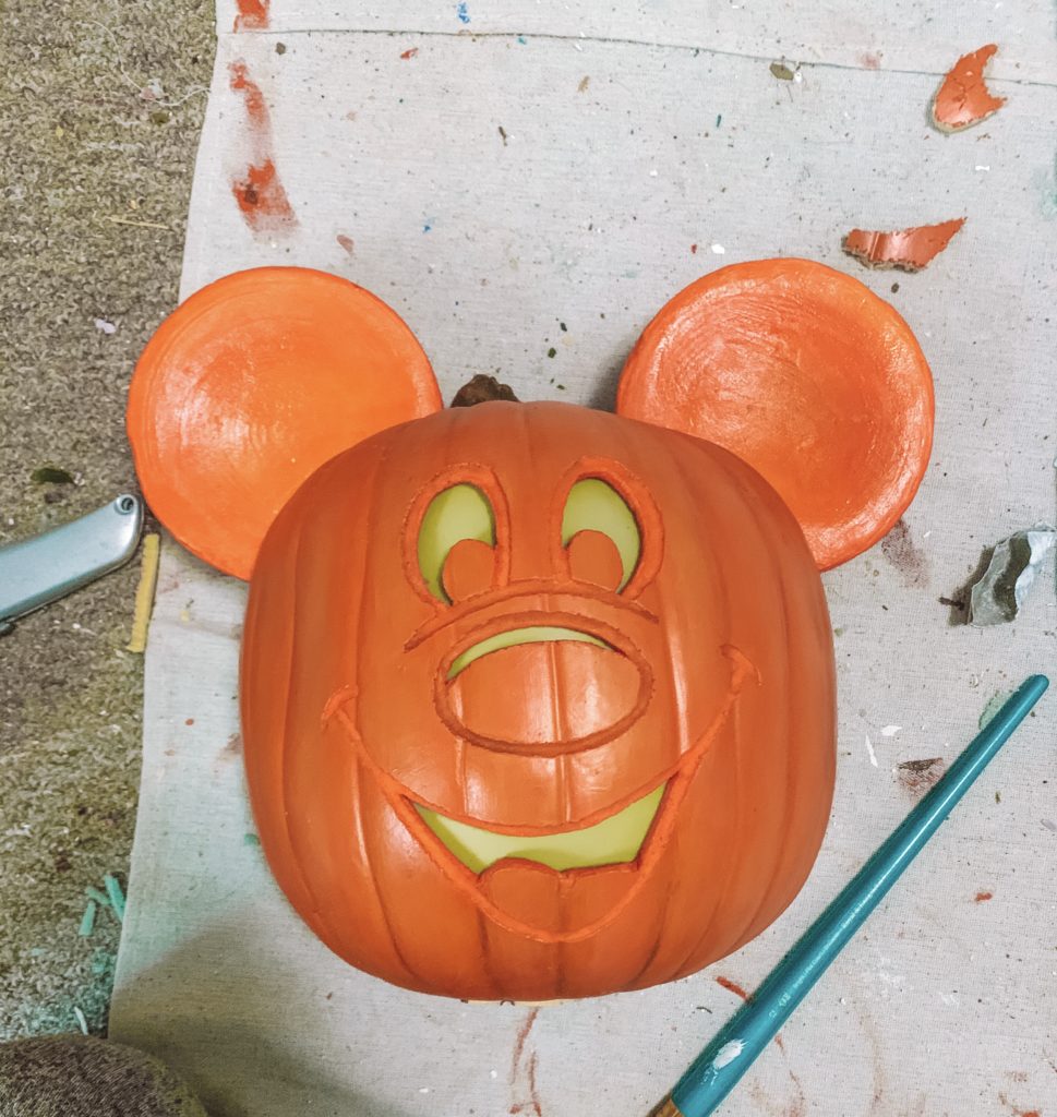 Disney Jack-o-Lantern: Mickey Mouse Paper Pumpkin Craft